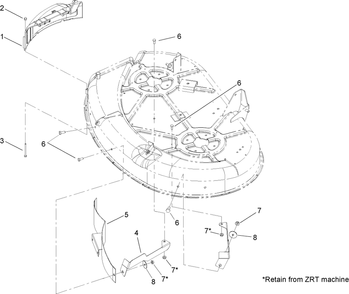 42in Mulch Kit Assembly Diagram and Parts List for 108-7194  Lawn Boy Lawn Tractor Accessories